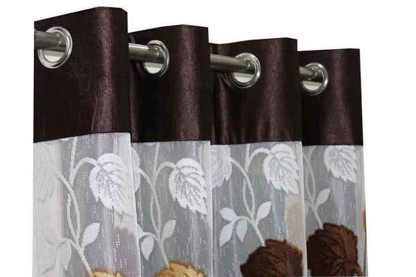 Pack_Of_2_Coffee_Polyester_Curtains_For_Long_Door/Door/Window