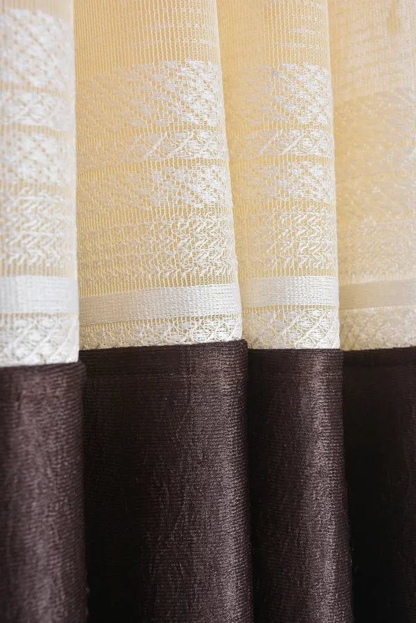 Pack_Of_2_Coffee_Polyester_Curtains_For_Long_Door/Door/Window