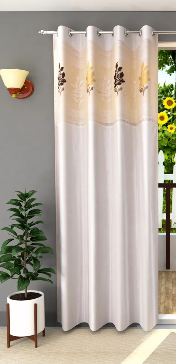 Pack_Of_2_Cream_Polyester_Curtains_For_Long_Door/Door/Window