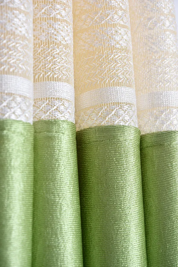 Pack_Of_2_Green_Polyester_Curtains_For_Long_Door/Door/Window