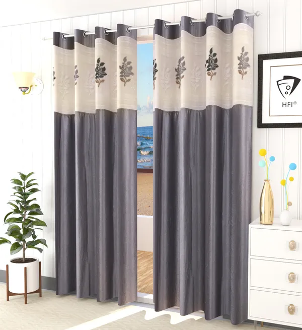 Pack_Of_2_Grey_Polyester_Curtains_For_Long_Door/Door/Window