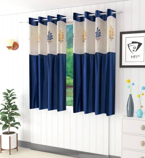 Pack_Of_2_Navy_Blue_Polyester_Curtains_For_Long_Door/Door/Window