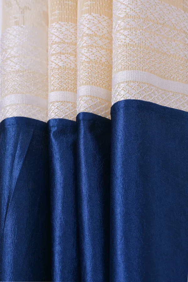 Pack_Of_2_Navy_Blue_Polyester_Curtains_For_Long_Door/Door/Window