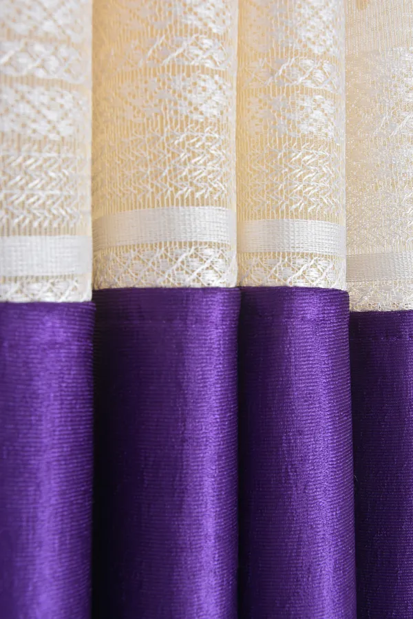 Pack_Of_2_Purple_Polyester_Curtains_For_Long_Door/Door/Window