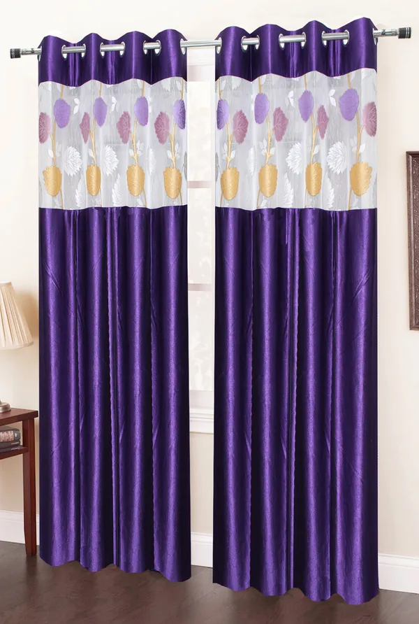 Pack_Of_2_Purple_Polyester_Curtains_For_Long_Door/Door/Window