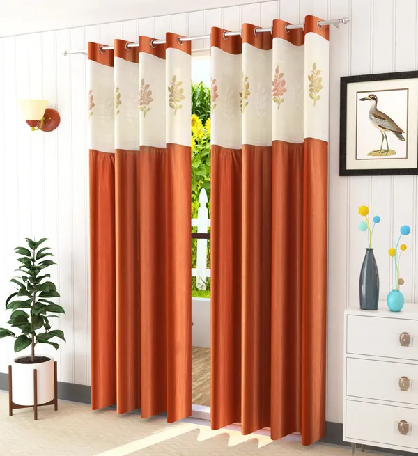 Pack_Of_2_Rust_Polyester_Curtains_For_Long_Door/Door/Window