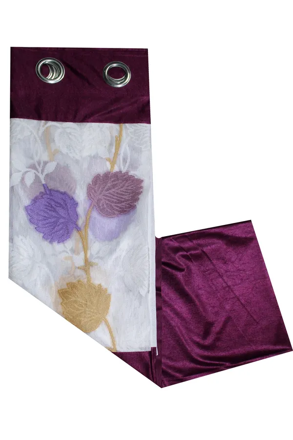 Pack_Of_2_Wine_Polyester_Curtains_For_Long_Door/Door/Window
