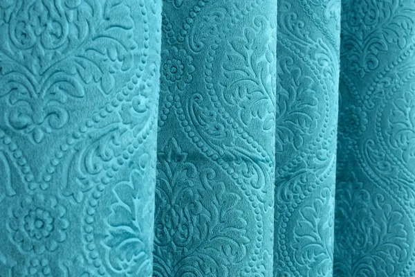 Pack_Of_2_Aqua_Blue_Velvet_Curtains_For_Long_Door/Door/Window