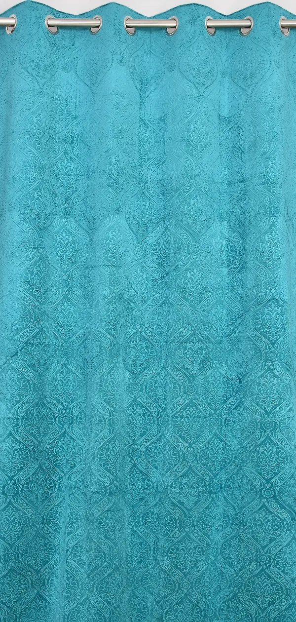 Pack_Of_2_Aqua_Blue_Velvet_Curtains_For_Long_Door/Door/Window