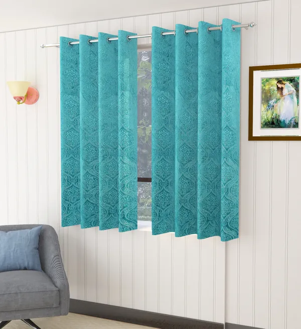 Pack_Of_2_Aqua_Blue_Velvet_Curtains_For_Long_Door/Door/Window