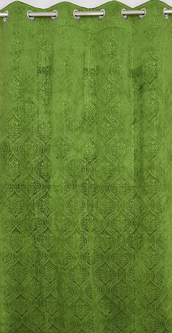 Pack_Of_2_Green_Velvet_Curtains_For_Long_Door/Door/Window