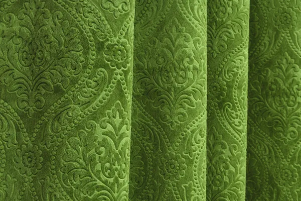 Pack_Of_2_Green_Velvet_Curtains_For_Long_Door/Door/Window
