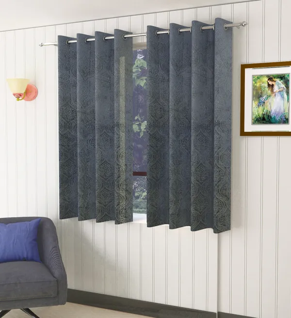 Pack_Of_2_Grey_Velvet_Curtains_For_Long_Door/Door/Window