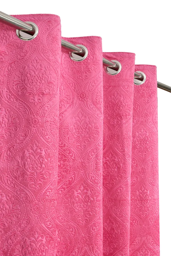 Pack_Of_2_Pink_Velvet_Curtains_For_Long_Door/Door/Window