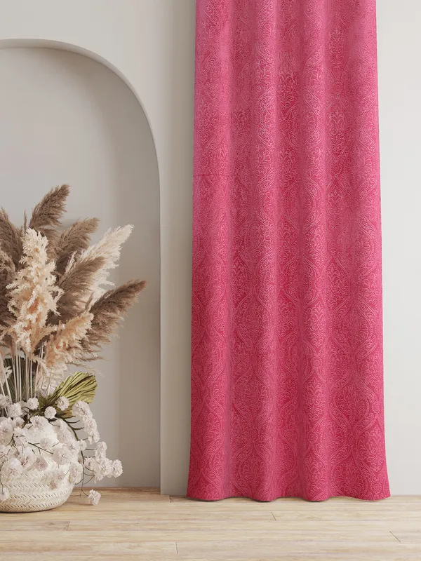 Pack_Of_2_Pink_Velvet_Curtains_For_Long_Door/Door/Window