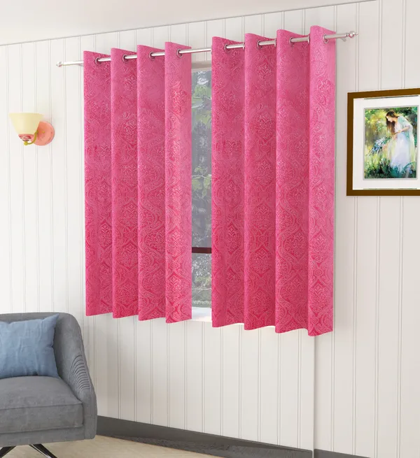 Pack_Of_2_Pink_Velvet_Curtains_For_Long_Door/Door/Window