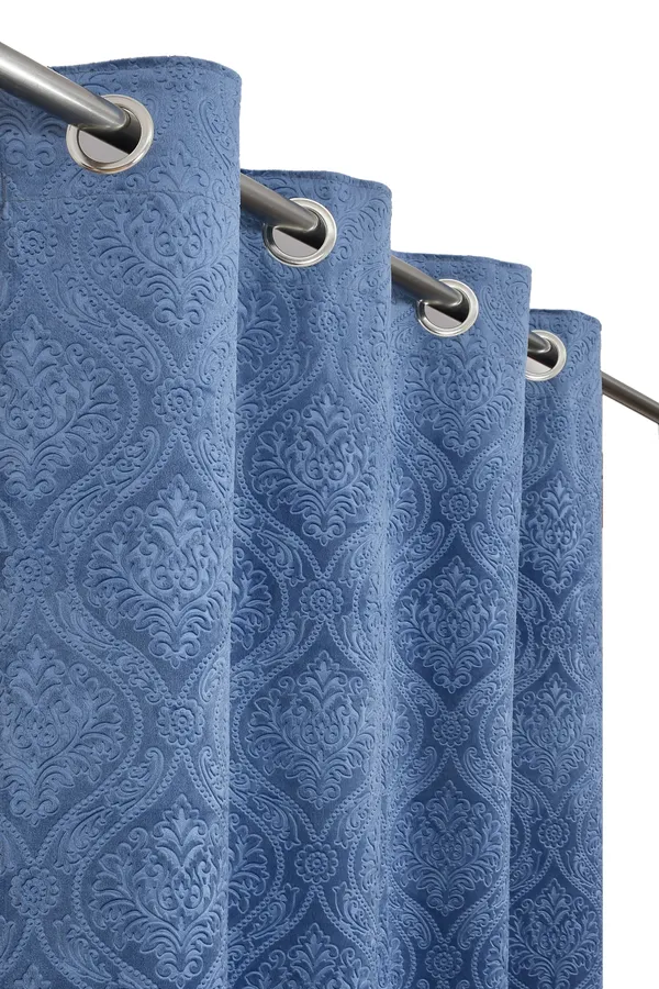 Pack_Of_2_Sky_Blue_Velvet_Curtains_For_Long_Door/Door/Window