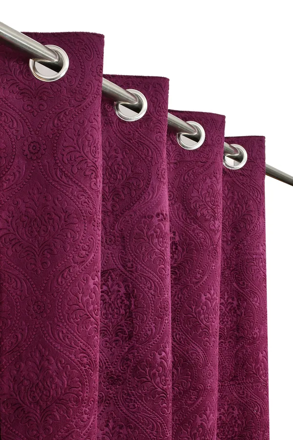 Pack_Of_2_Wine_Velvet_Curtains_For_Long_Door/Door/Window
