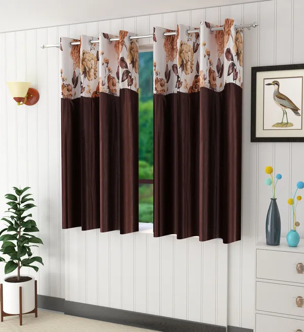 Pack_Of_2_Coffee_Polyester_Curtains_For_Long_Door/Door/Window