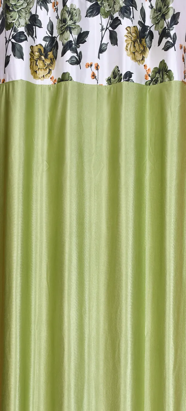 Pack_Of_2_Green_Polyester_Curtains_For_Long_Door/Door/Window