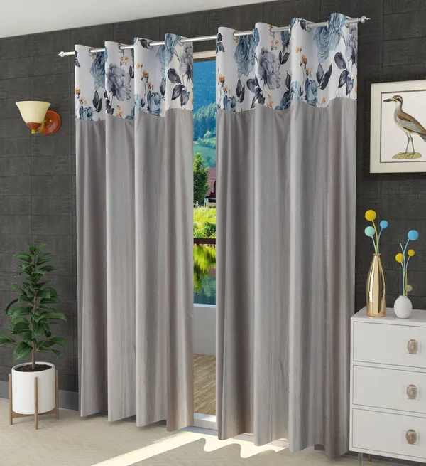 Pack_Of_2_Grey_Polyester_Curtains_For_Long_Door/Door/Window