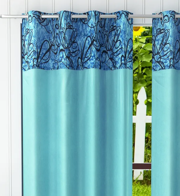 Pack_Of_2_Aqua_Blue_Polyester_Curtains_For_Long_Door/Door/Window