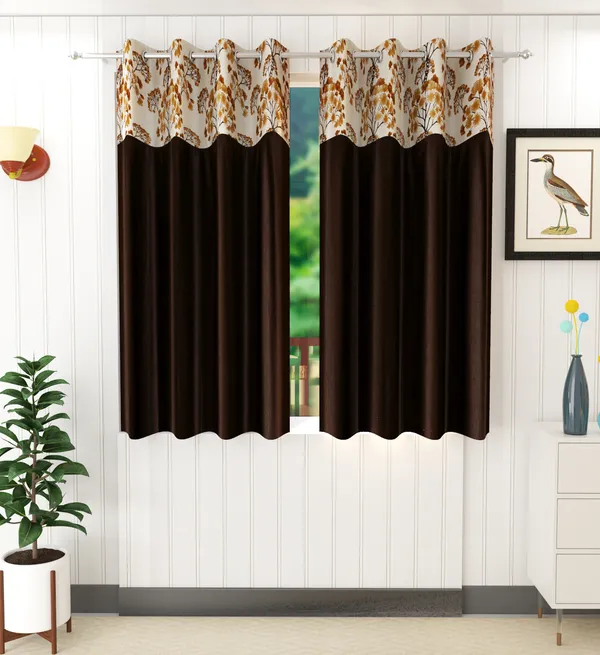 Pack_Of_2_Coffee_Polyester_Curtains_For_Long_Door/Door/Window