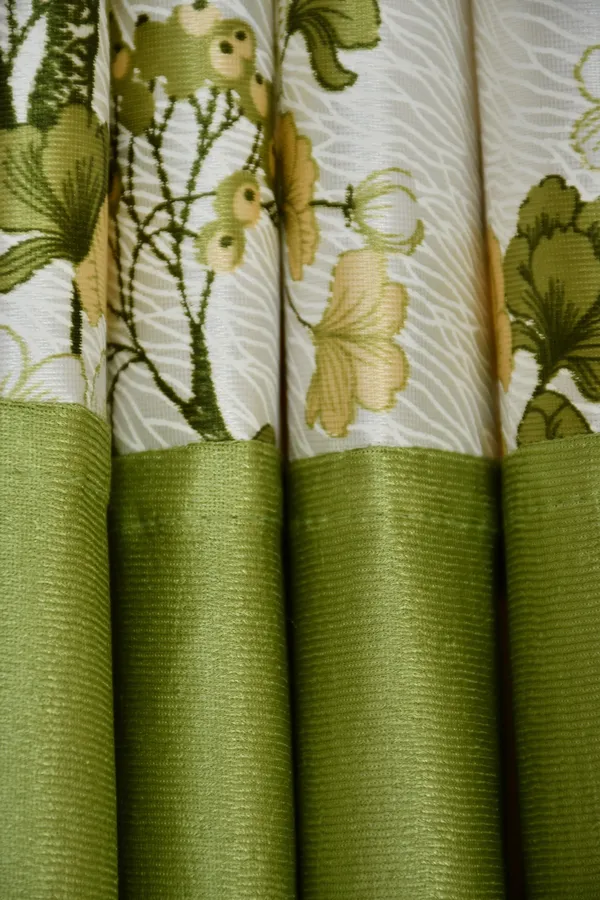 Pack_Of_2_Green_Polyester_Curtains_For_Long_Door/Door/Window