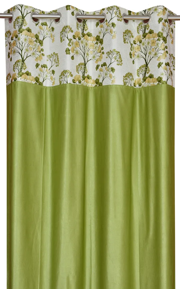 Pack_Of_2_Green_Polyester_Curtains_For_Long_Door/Door/Window