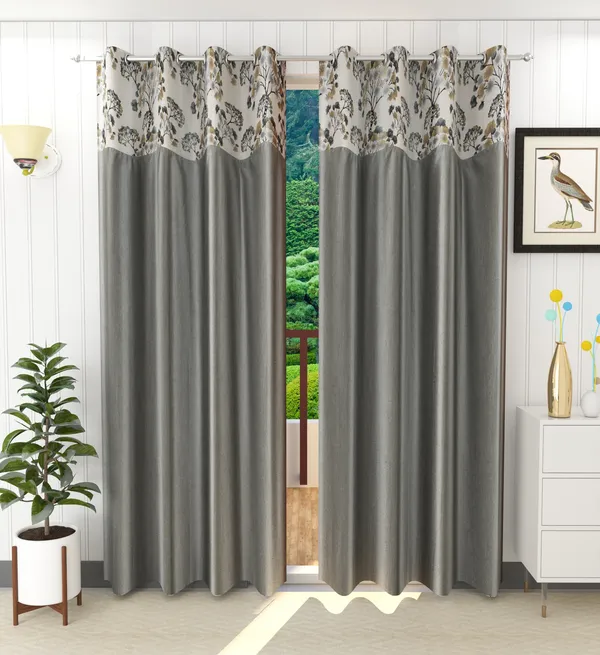 Pack_Of_2_Grey_Polyester_Curtains_For_Long_Door/Door/Window