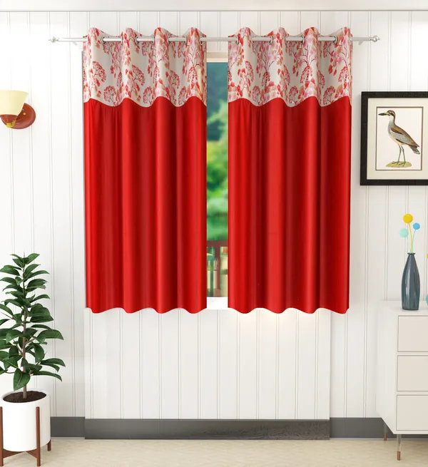 Pack_Of_2_Maroon_Polyester_Curtains_For_Long_Door/Door/Window