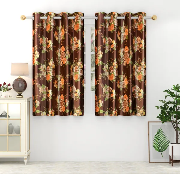 Pack_of_2_Polyester_Floral_Room_Darkening_Curtain_Panel_for_Door,_Window,_Long_Door_-_Coffee