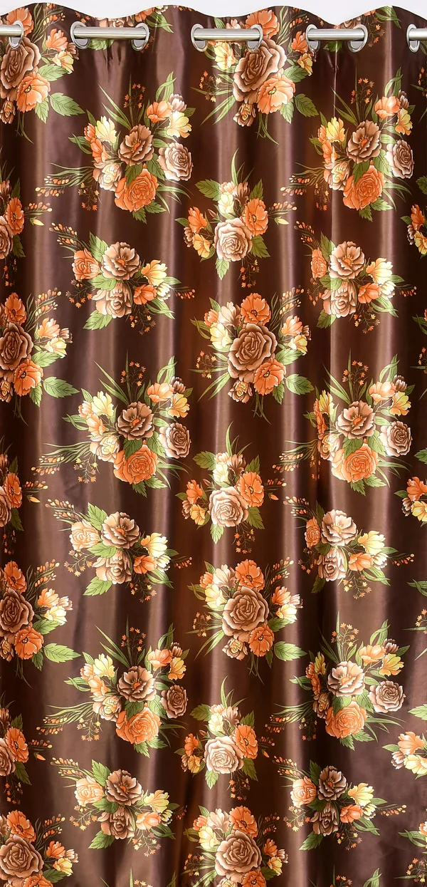 Pack_of_2_Polyester_Floral_Room_Darkening_Curtain_Panel_for_Door,_Window,_Long_Door_-_Coffee