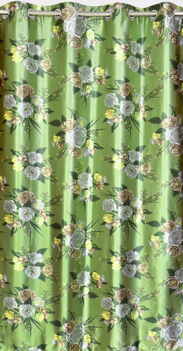 Pack_of_2_Polyester_Floral_Room_Darkening_Curtain_Panel_for_Door,_Window,_Long_Door_-_Green