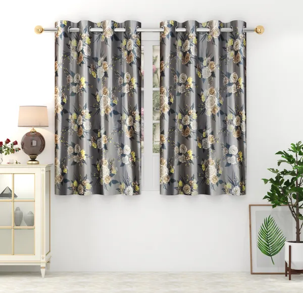 Pack_of_2_Polyester_Floral_Room_Darkening_Curtain_Panel_for_Door,_Window,_Long_Door_-_Grey