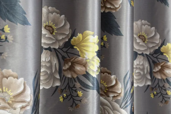 Pack_of_2_Polyester_Floral_Room_Darkening_Curtain_Panel_for_Door,_Window,_Long_Door_-_Grey