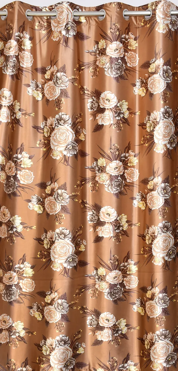 Pack_of_2_Polyester_Floral_Room_Darkening_Curtain_Panel_for_Door,_Window,_Long_Door_-_Light_Brown