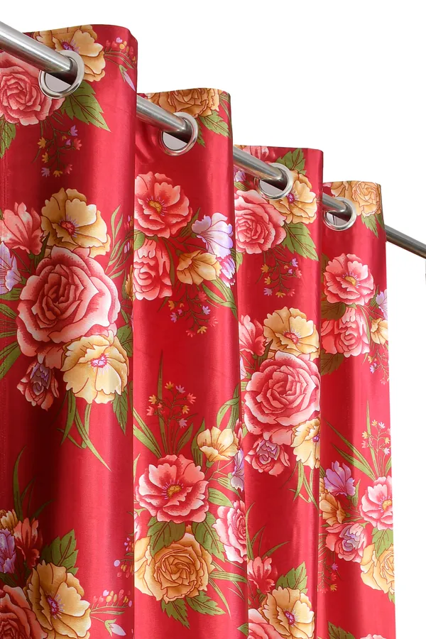 Pack_of_2_Polyester_Floral_Room_Darkening_Curtain_Panel_for_Door,_Window,_Long_Door_-_Maroon