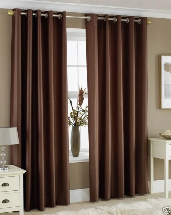 Pack_Of_2_Coffee_Polyester_Curtains_For_Long_Door/Door/Window