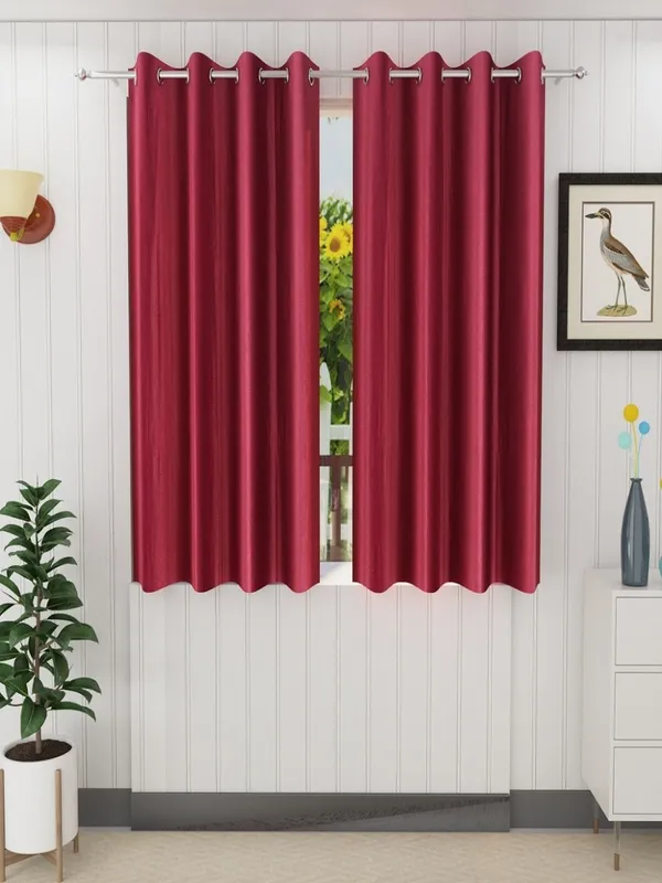Pack_Of_2_Maroon_Polyester_Curtains_For_Long_Door/Door/Window
