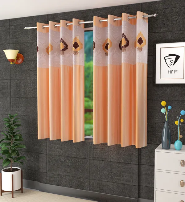 Pack_Of_2_Beige_Polyester_Curtains_For_Long_Door/Door/Window