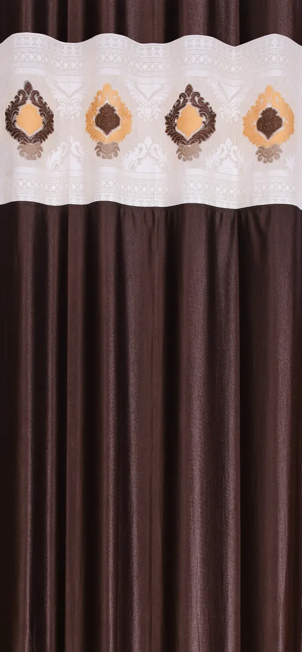 Pack_Of_2_Coffee_Polyester_Curtains_For_Long_Door/Door/Window