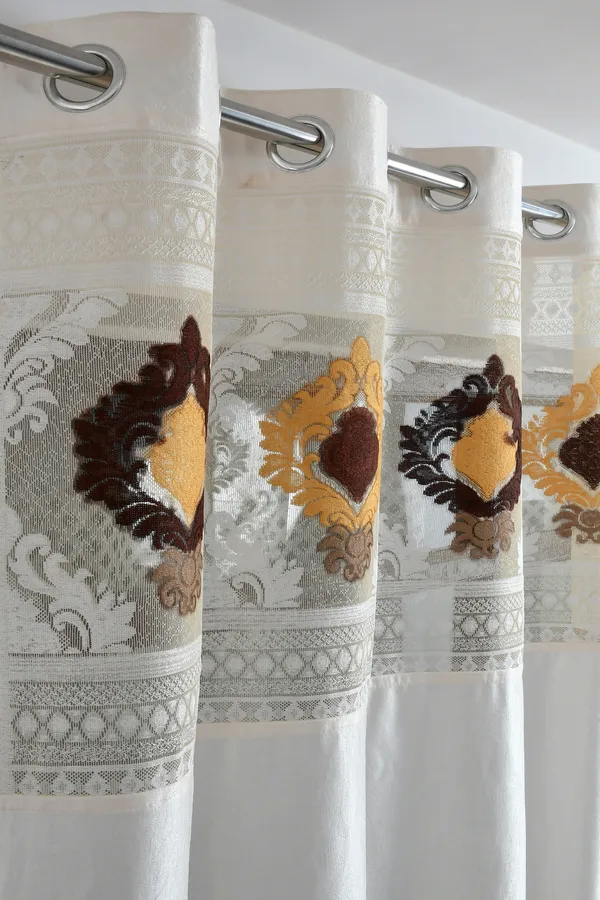 Pack_Of_2_Cream_Polyester_Curtains_For_Long_Door/Door/Window