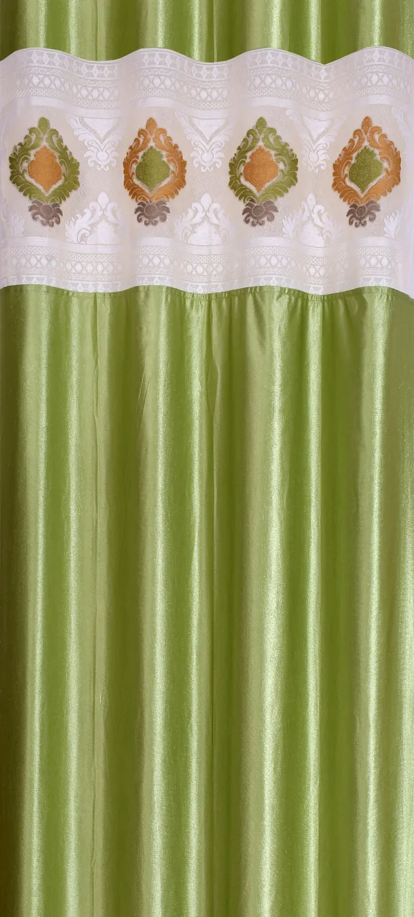 Pack_Of_2_Green_Polyester_Curtains_For_Long_Door/Door/Window