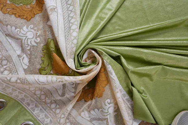 Pack_Of_2_Green_Polyester_Curtains_For_Long_Door/Door/Window