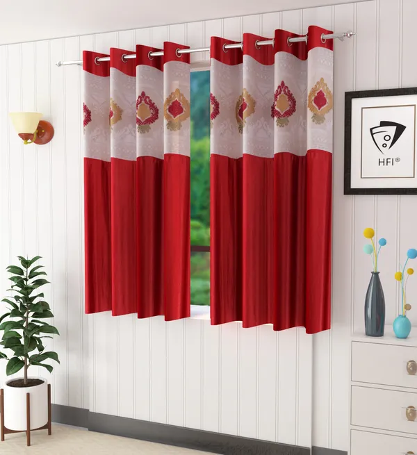 Pack_Of_2_Maroon_Polyester_Curtains_For_Long_Door/Door/Window