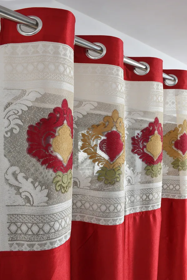 Pack_Of_2_Maroon_Polyester_Curtains_For_Long_Door/Door/Window