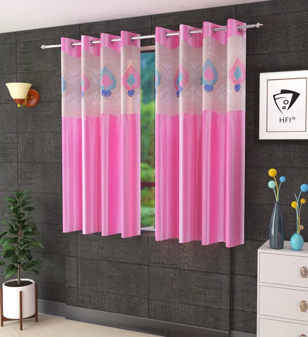 Pack_Of_2_Pink_Polyester_Curtains_For_Long_Door/Door/Window
