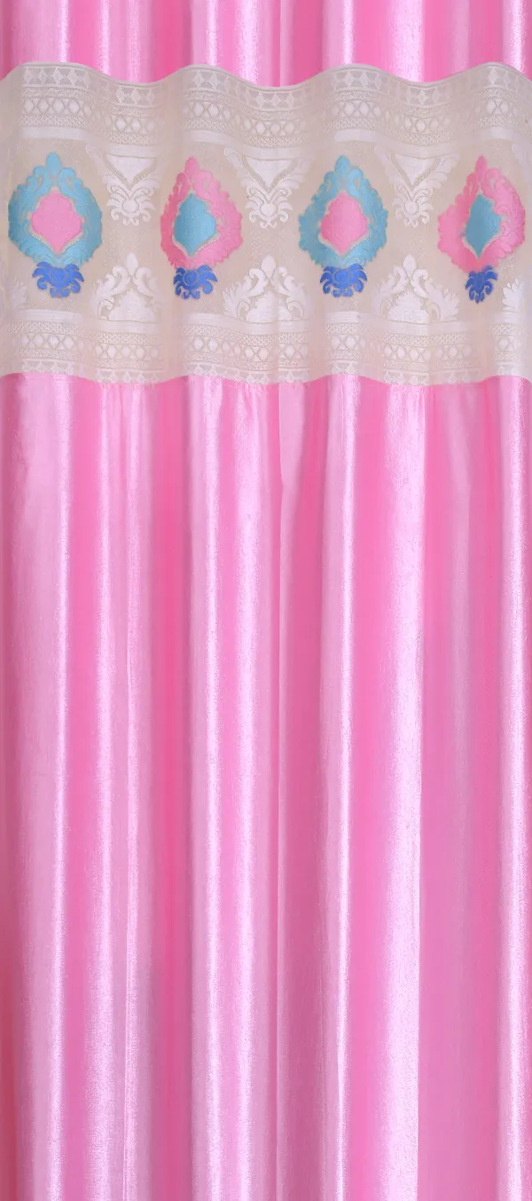 Pack_Of_2_Pink_Polyester_Curtains_For_Long_Door/Door/Window