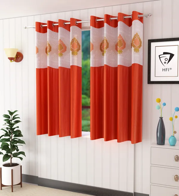 Pack_Of_2_Rust_Polyester_Curtains_For_Long_Door/Door/Window